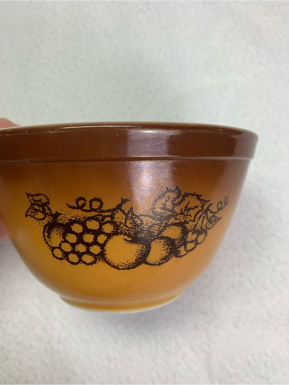 VINTAGE PYREX Old Orchard nesting mixing bowl set 401-402-403 EXCELLENT - Picture 8 of 9
